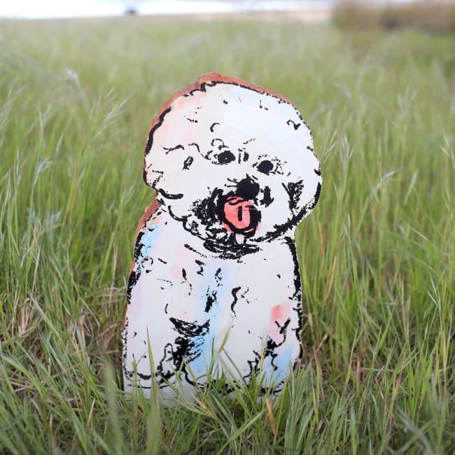Bichon Frise dog sculpture by Christian Nicolson
