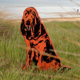 Bloodhound dog sculpture by Christian Nicolson