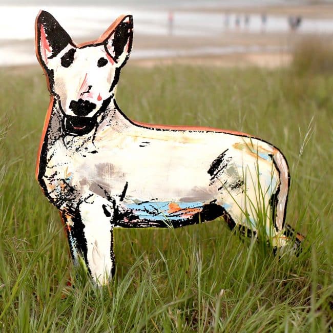 Bull Terrier dog sculpture by Christian Nicolson
