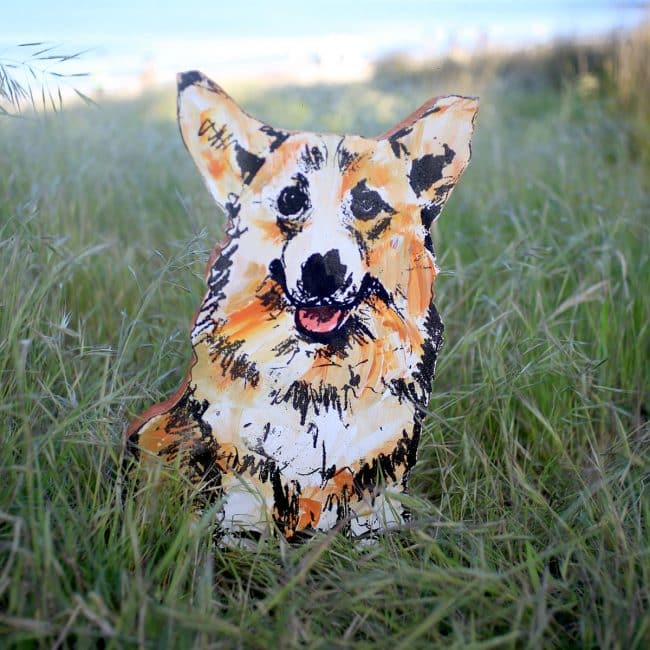 Corgi dog sculpture by Christian Nicolson