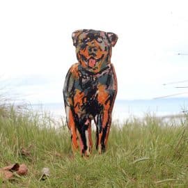 Rottweiler dog sculpture by Christian Nicolson