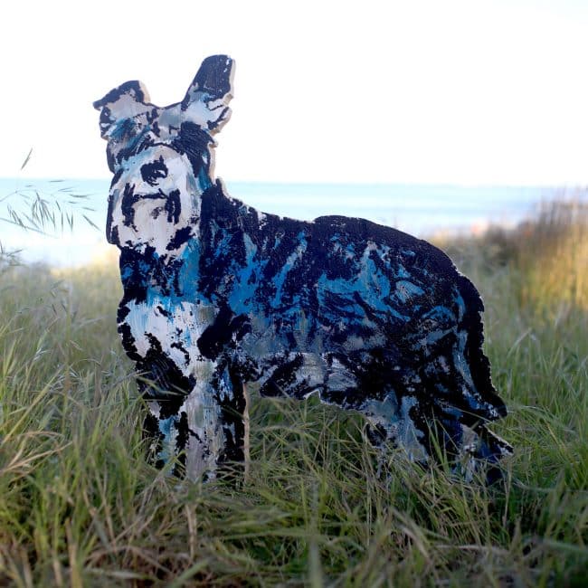 Schnauzer dog sculpture by Christian Nicolson