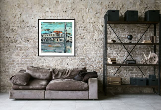 The Gluepot Art Print with Black Frame The Gluepot Art Print with Black Frame