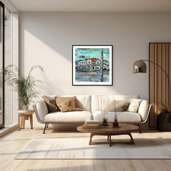The Gluepot Art Print with Black Frame The Gluepot Art Print with Black Frame