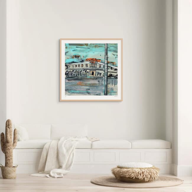 The Gluepot Art Print with Wood Frame The Gluepot Art Print with Wood Frame