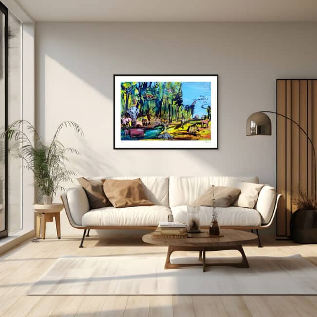 Hey Tarzan Art Print with Black Frame Hey Tarzan Art Print with Black Frame