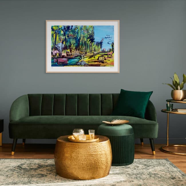 Hey Tarzan Art Print with Wood Frame Hey Tarzan Art Print with Wood Frame