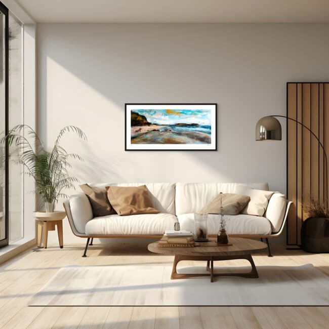 The Morning Surf Crew at Hot Water Beach Art Print with Black Frame The Morning Surf Crew at Hot Water Beach Art Print with Black Frame