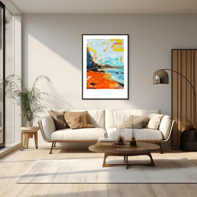 Hot Water Sunset Art Print with Black Frame Hot Water Sunset Art Print with Black Frame
