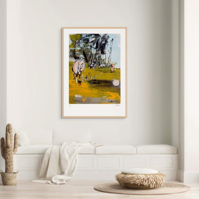 Land of the Lost - Jim the Eagle Art Print with Wood Frame Land of the Lost - Jim the Eagle Art Print with Wood Frame