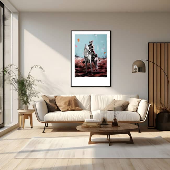 The Lone Ranger Art Print with Black Frame The Lone Ranger Art Print with Black Frame