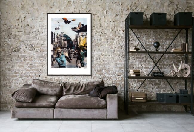 Mad City II Art Print with Black Frame Mad City II Art Print with Black Frame