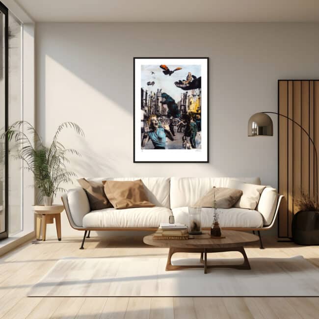 Mad City II Art Print with Black Frame Mad City II Art Print with Black Frame