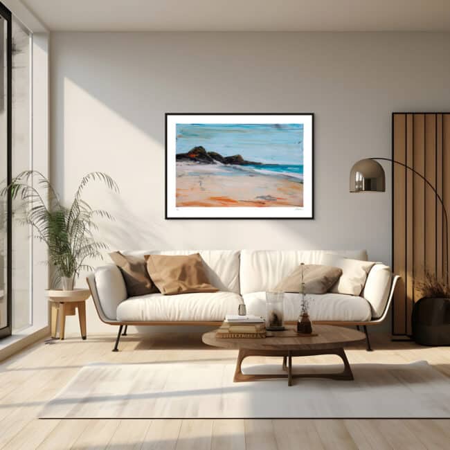 Mangawhai Beach Looking North Art Print with Black Frame Mangawhai Beach Looking North Art Print with Black Frame