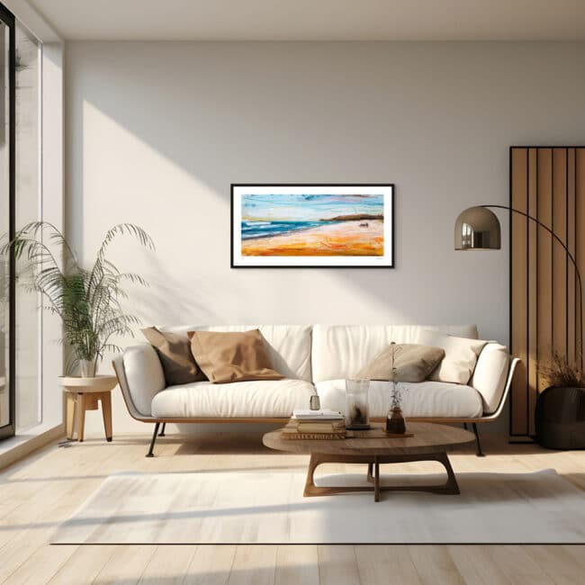 The Morning Surf Crew Pakiri Beach Art Print with Black Frame The Morning Surf Crew Pakiri Beach Art Print with Black Frame