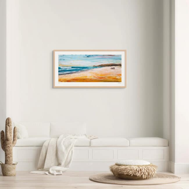 The Morning Surf Crew Pakiri Beach Art Print with Wood Frame The Morning Surf Crew Pakiri Beach Art Print with Wood Frame