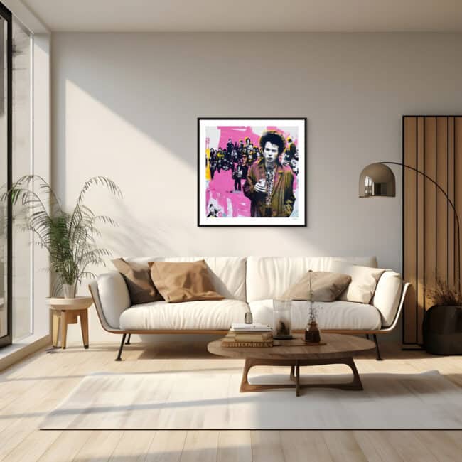 Punk City Art Print with Black Frame Punk City Art Print with Black Frame