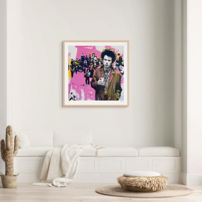Punk City Art Print with Wood Frame Punk City Art Print with Wood Frame
