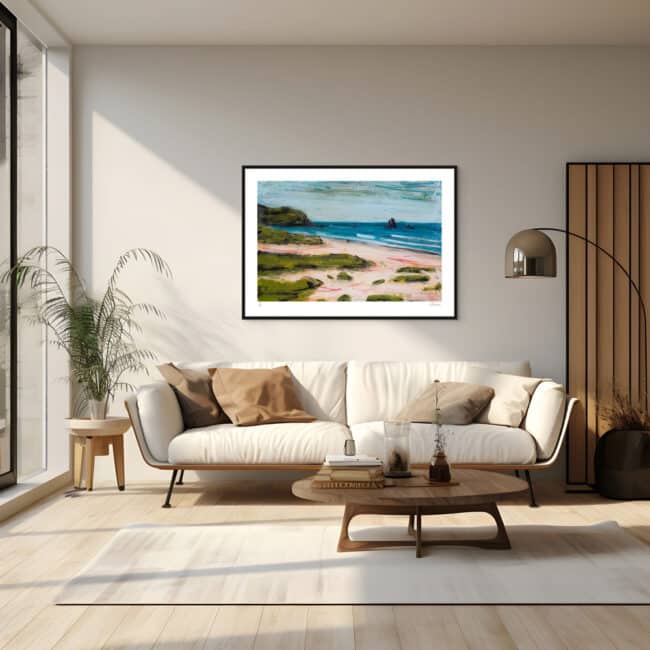Sandfly Bay Art Print with Black Frame Sandfly Bay Art Print with Black Frame