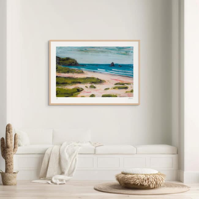 Sandfly Bay Art Print with Wood Frame Sandfly Bay Art Print with Wood Frame