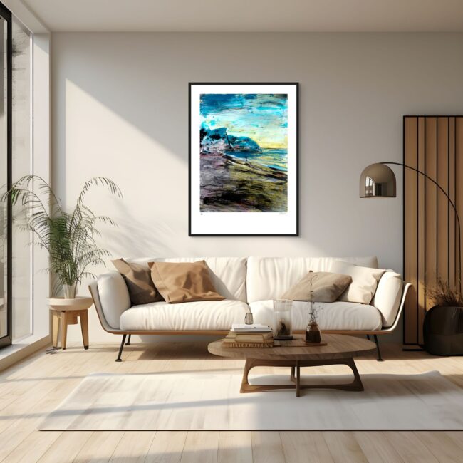 Beautiful Sky Art Print with Black Frame Beautiful Sky Art Print with Black Frame