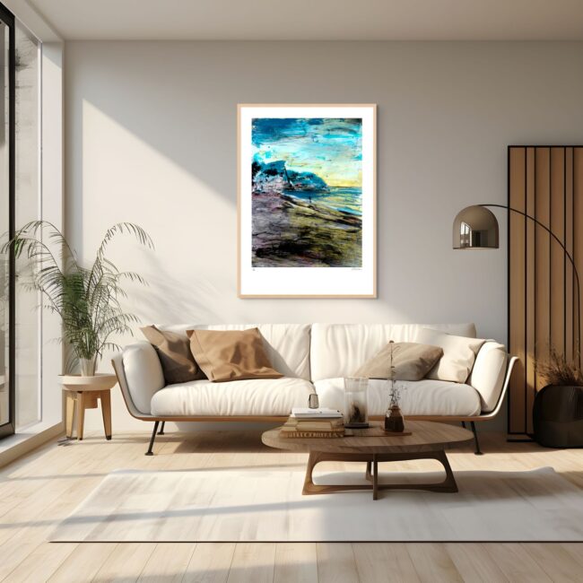 Beautiful Sky Art Print with Wood Frame Beautiful Sky Art Print with Wood Frame