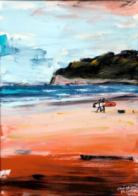 Surfers at the Estuary - Whangamata